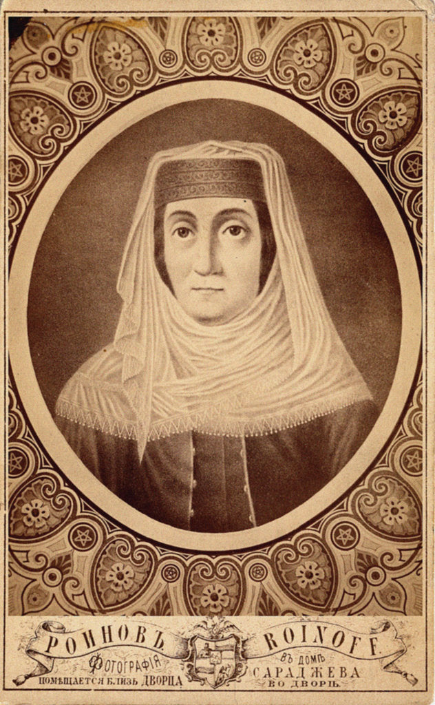 Detail of Portrait of Mariam Tsitsishvili, Queen of Georgia, Second Half of the 19th century by Alexander Solomonovich Roinov