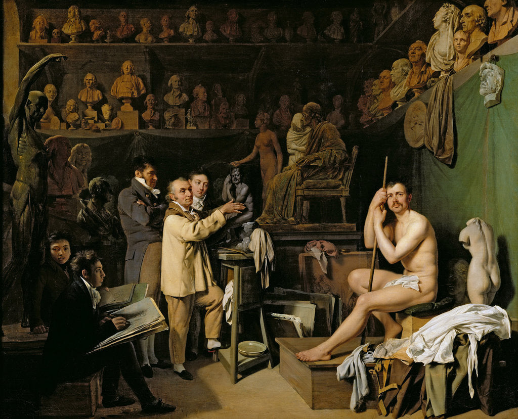 Detail of The Studio of Jean Antoine Houdon, after 1803 by Louis-Léopold Boilly