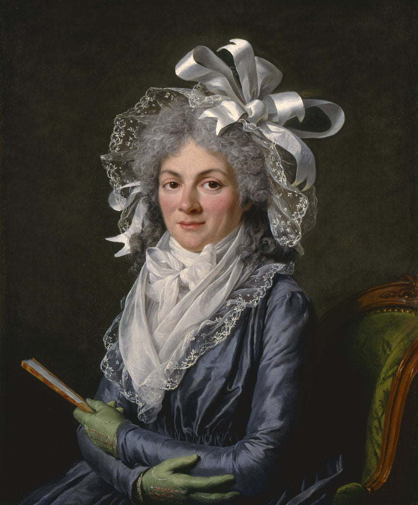 Detail of Portrait of Madame de Genlis, 1790 by Adélaïde Labille-Guiard