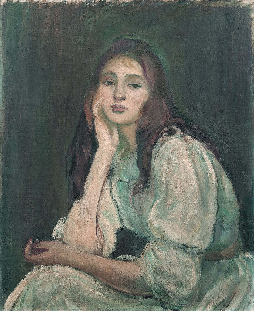 Detail of Julie Daydreaming (Julie rêveuse), 1894 by Berthe Morisot