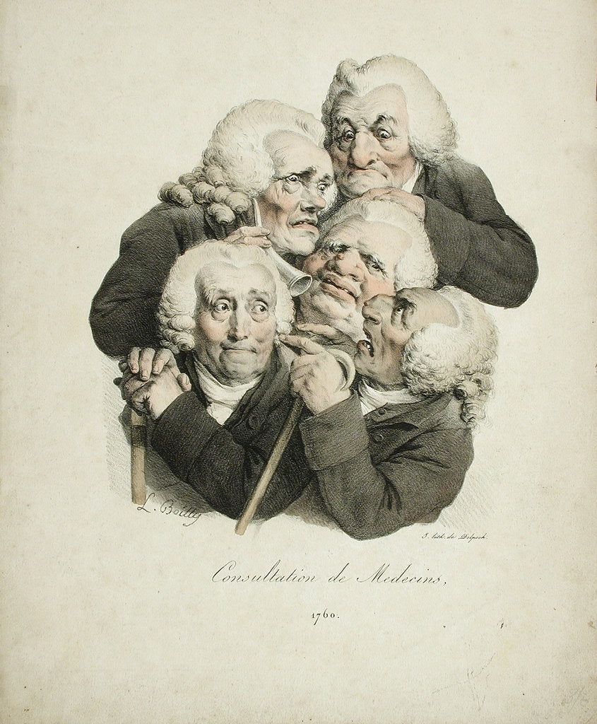 Detail of Consultation of Doctors, 1823 by Louis-Léopold Boilly