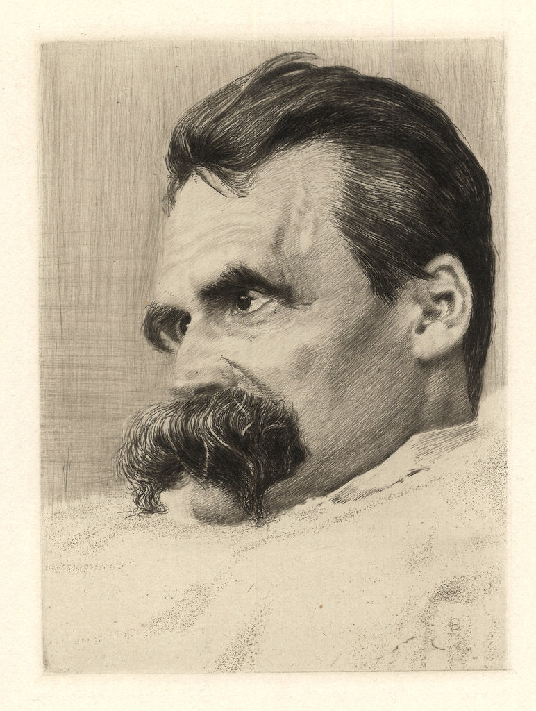 Detail of Portrait of Friederich Nietzsche, 1899-1900 by Hans Olde