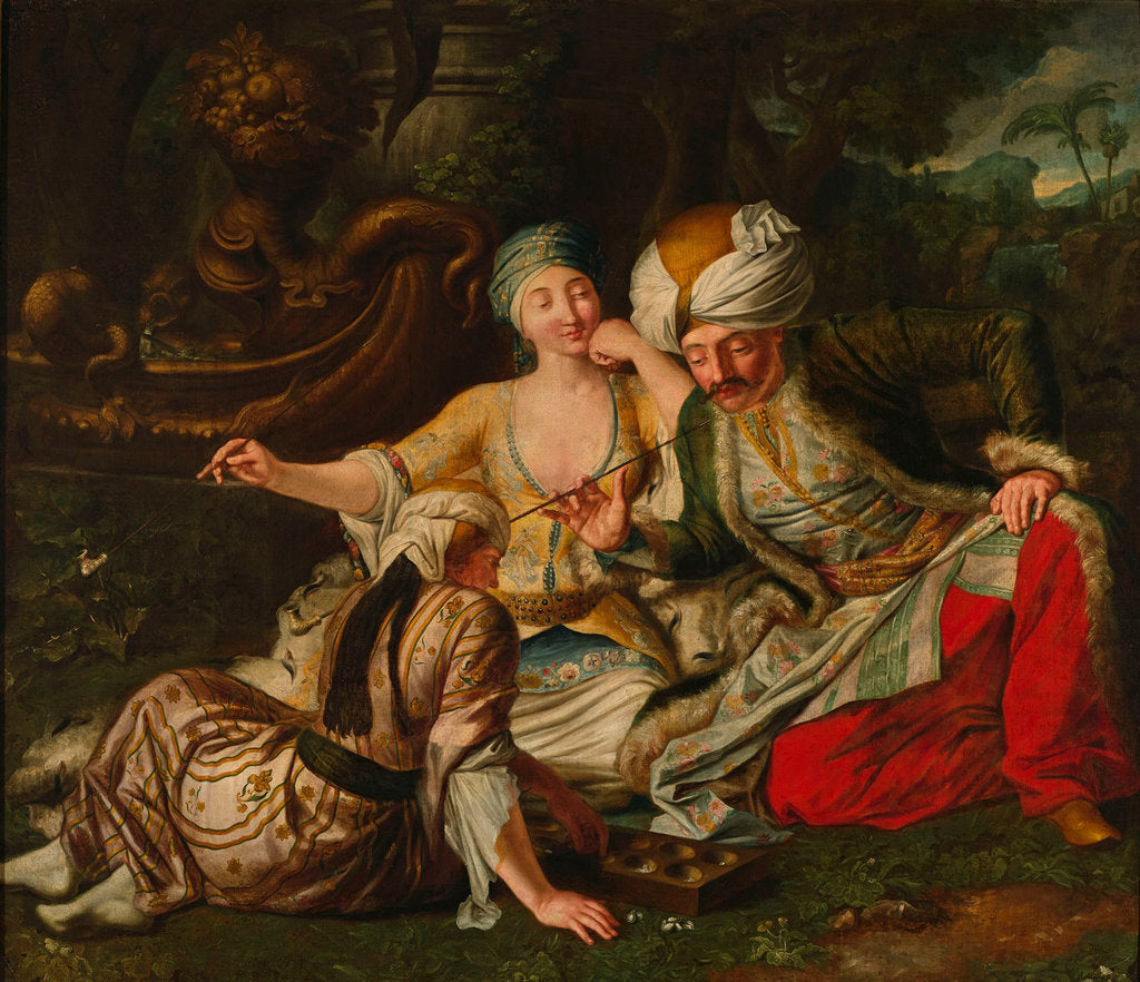 Detail of The Mangala Game, First half of the 18th cent by Jan Samuel Mock