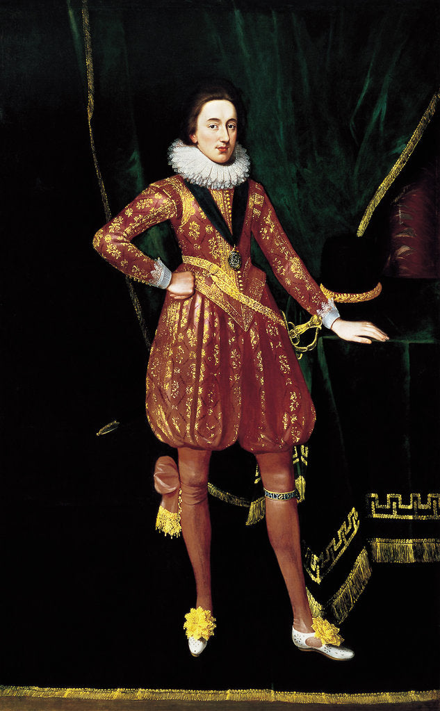Detail of Charles I as prince of Wales, c. 1617 by Paul van Somer
