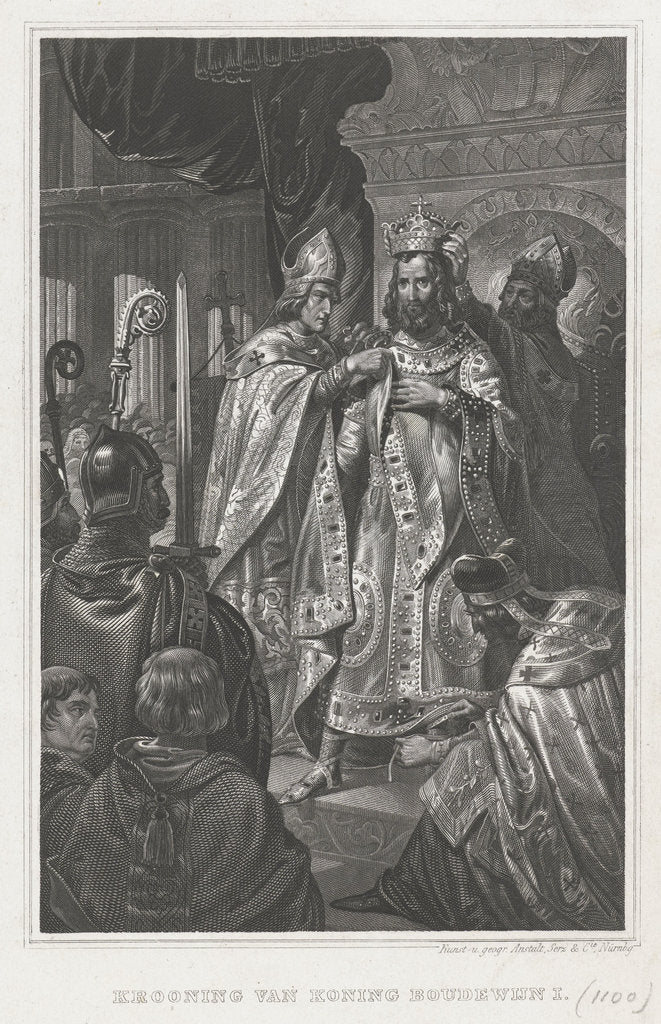 Detail of The coronation of Baldwin I on Christmas Day 1100, 19th century by Anonymous