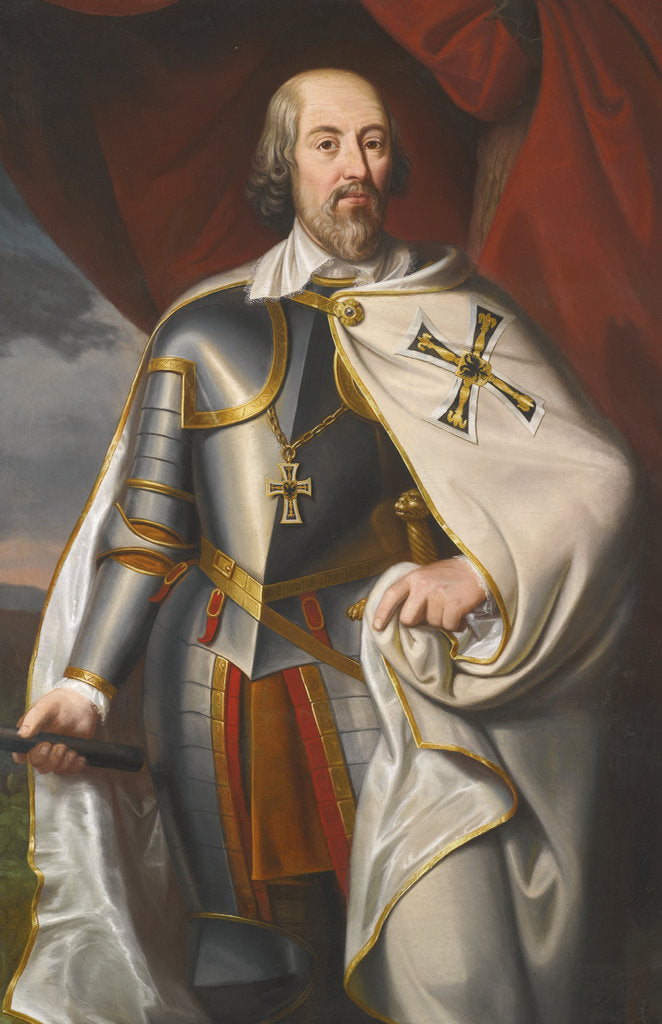 Detail of Portrait of Heinrich Walpot von Bassenheim, Mid of the 19th century by Ferdinand Müller