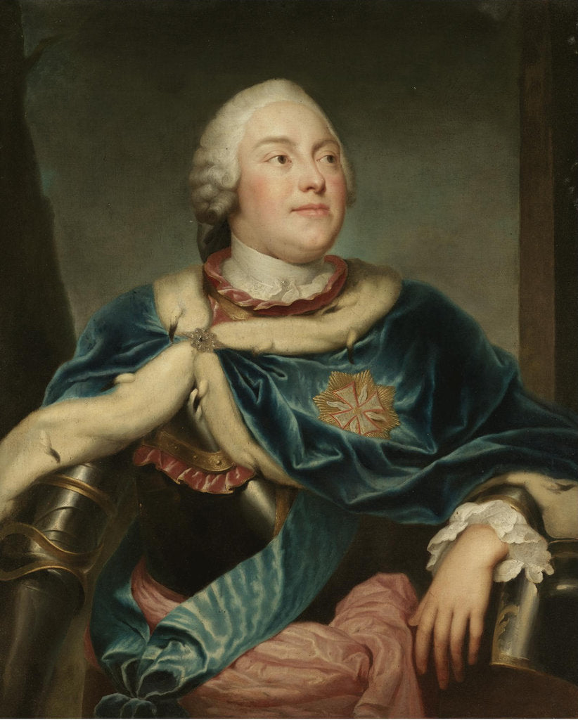 Detail of Portrait of Frederick Christian, Elector of Saxony by Anton Raphael Mengs