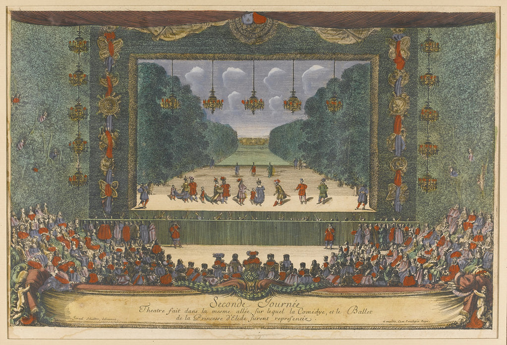Detail of Ballet La Princesse dÉlide The Princess of Elis) by Molière and Lully in Versailles, 1664, 1673 by Israël Silvestre the Younger