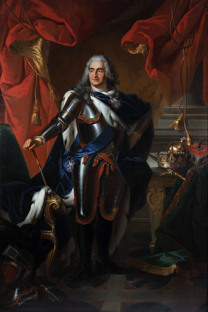Detail of Portrait of Frederick Augustus of Poland and Saxony by Louis de Silvestre