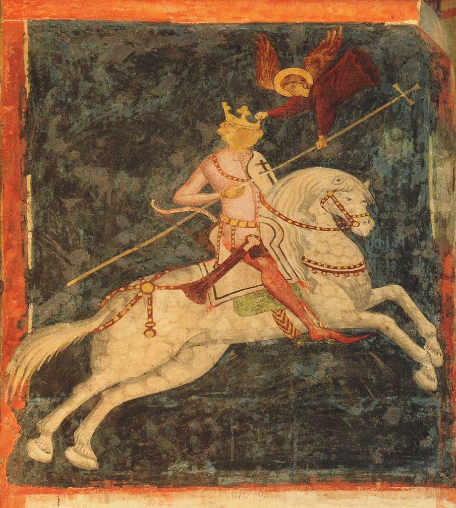 Detail of King Wladyslaw II. Jagiello. Fresco in the Trinity Chapel in Lublin, Early 15th century by Anonymous