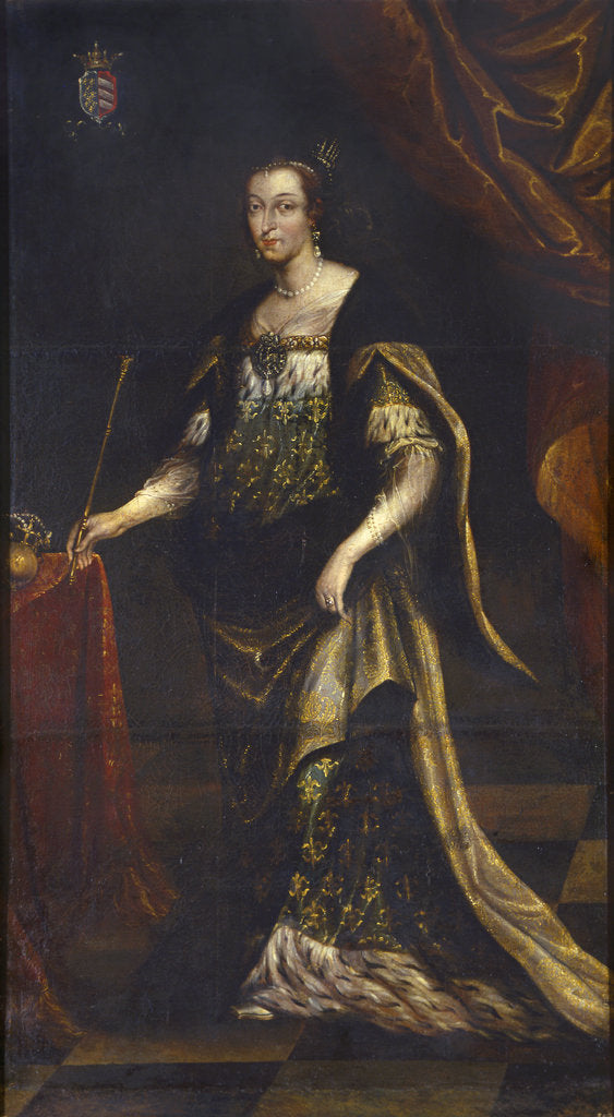 Detail of Queen Jadwiga of Poland, ca 1676 by Jan Trycjusz