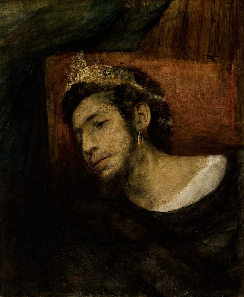 Detail of Ahasuerus, 1876 by Maurycy Gottlieb