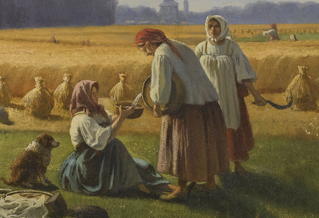 Detail of The Harvest, 1865 by Valerian Konstantinovich Kamenev