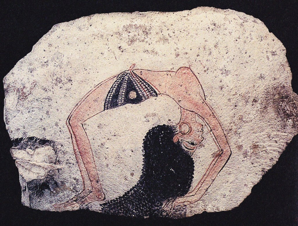Detail of Ostracon with Dancing girl, ca 1200 BC by Ancient Egypt