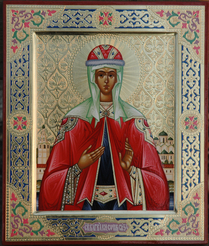 Detail of Venerable Sofia of Suzdal by Russian icon