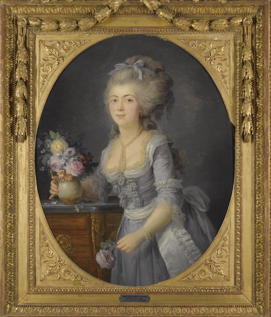Detail of Portrait of Adélaïde Henriette Auguié by Anne Vallayer-Coster