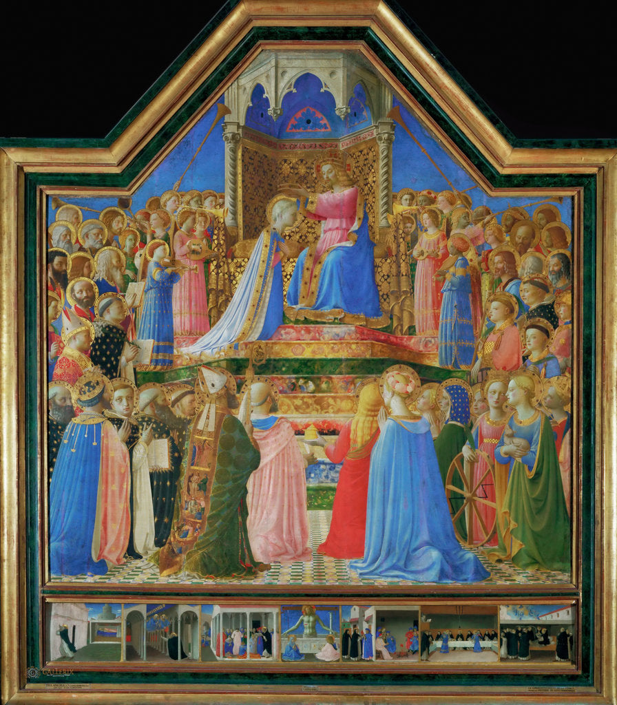 Detail of The Coronation of the Virgin, ca 1430 by Fra Giovanni da Fiesole Angelico