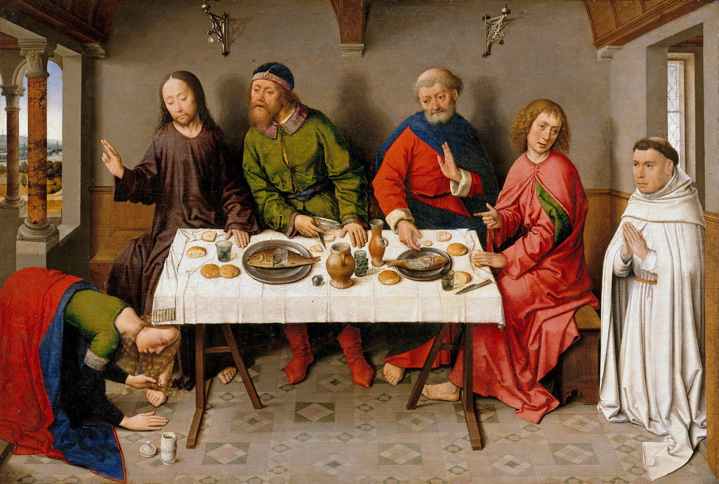 Detail of Christ in the House of Simon the Pharisee, c. 1450 by Dirk Bouts