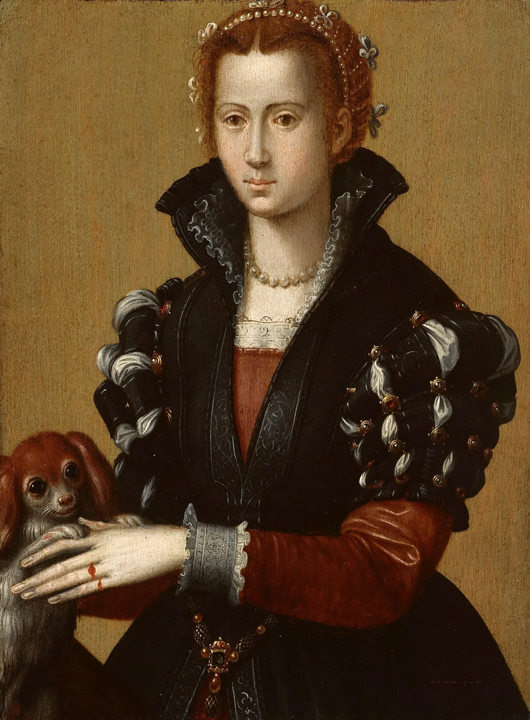 Detail of Portrait of Eleanor of Toledo (1522?1562), c. 1560 by Alessandro Allori