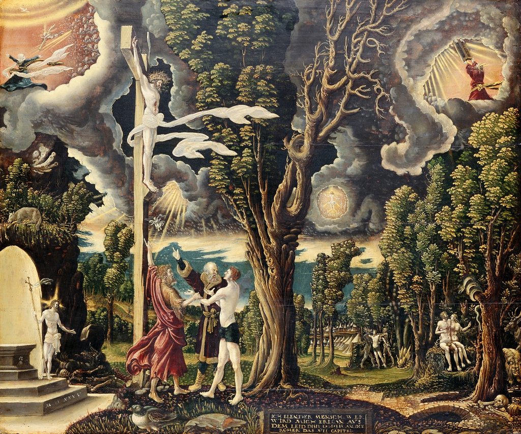 Detail of Fall and Redemption, 1535 by Georg Lemberger