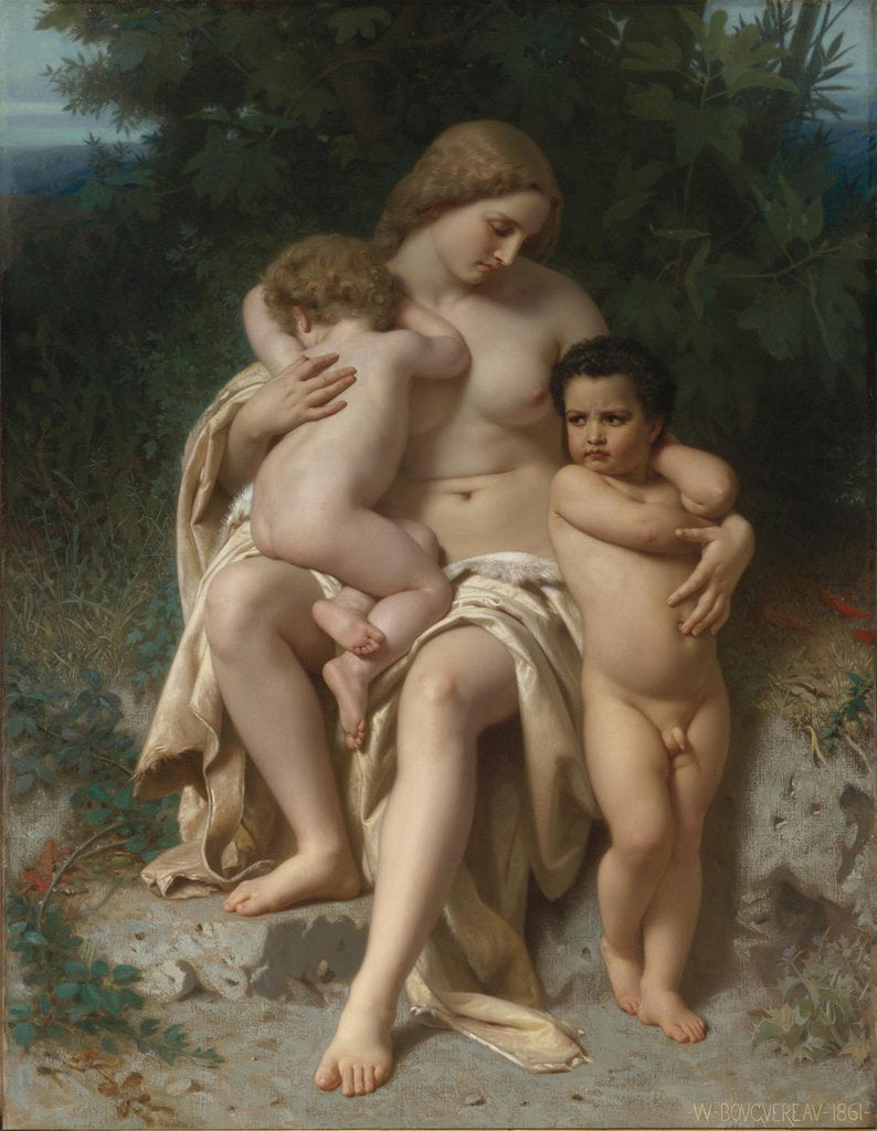 Detail of The first quarrel (Cain and Abel), 1861 by William-Adolphe Bouguereau