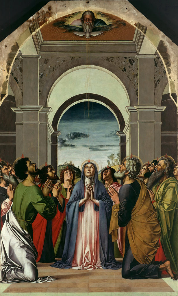 Detail of The Descent of the Holy Spirit. Central Panel of Polyptich of the Pentecost, ca 1475 by Alvise Vivarini