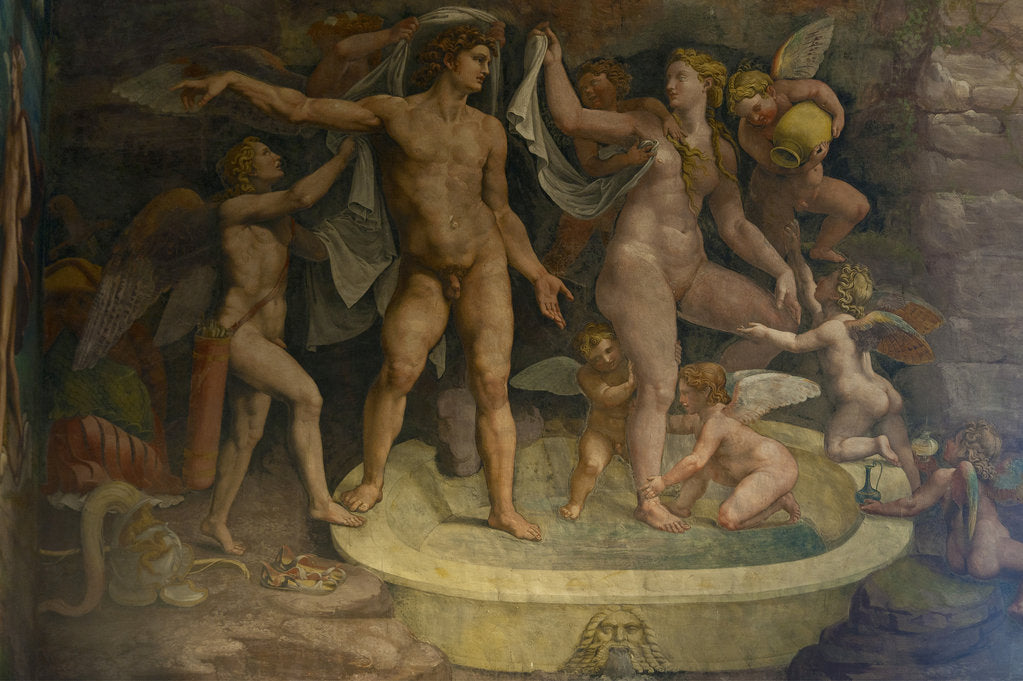 Detail of Fresco detail from the Chamber of Amor and Psyche, 1526-1534 by Giulio Romano