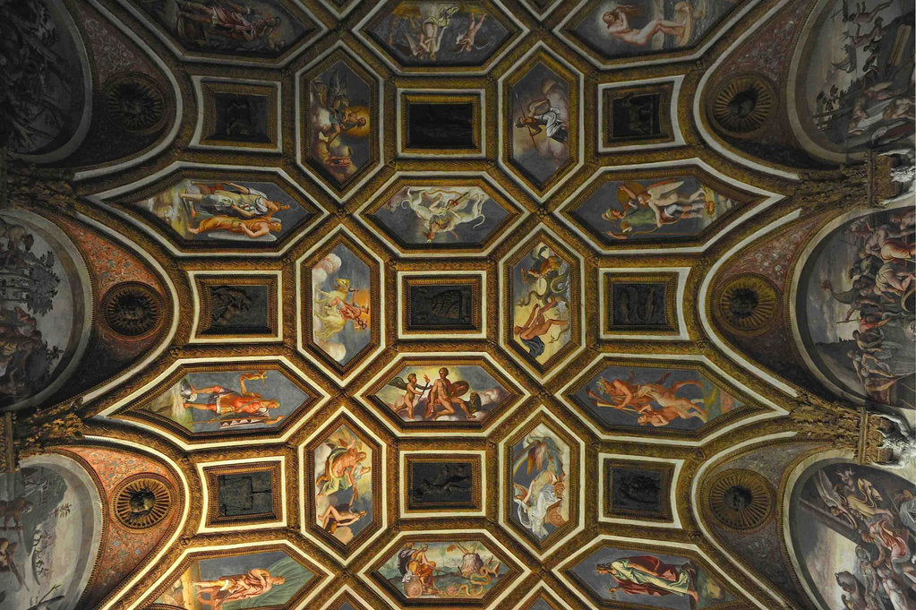 Detail of Ceiling decoration of the Camera dei Venti (Chamber of the Winds), 1526-1534 by Giulio Romano