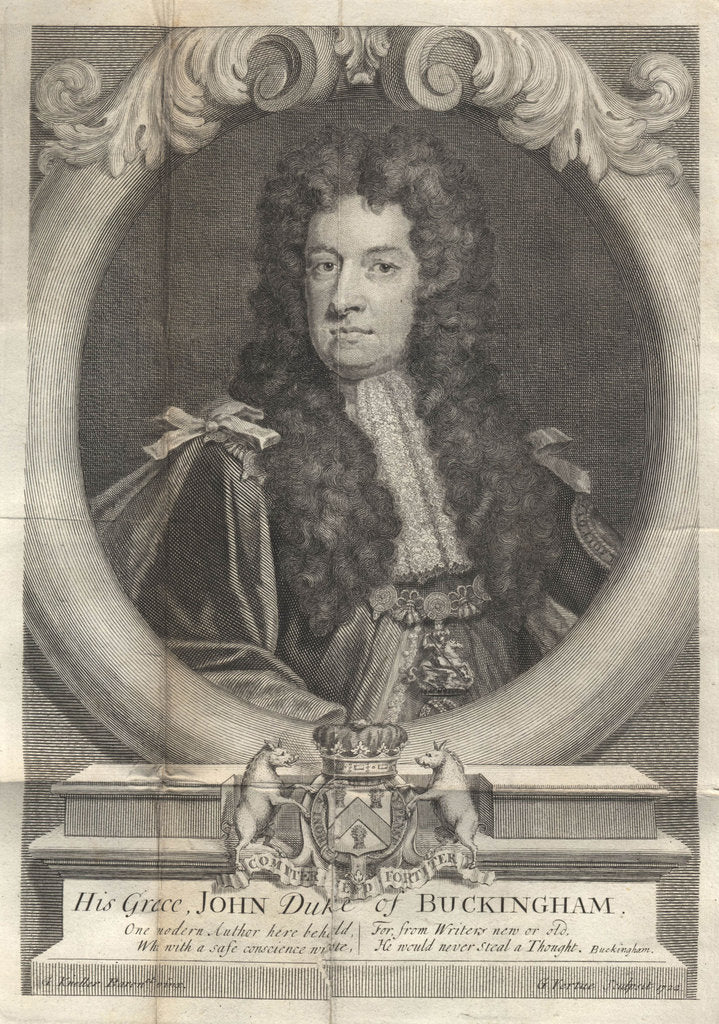 Detail of John Sheffield, 1st Duke of Buckingham and Normanby, 1722 by George Vertue