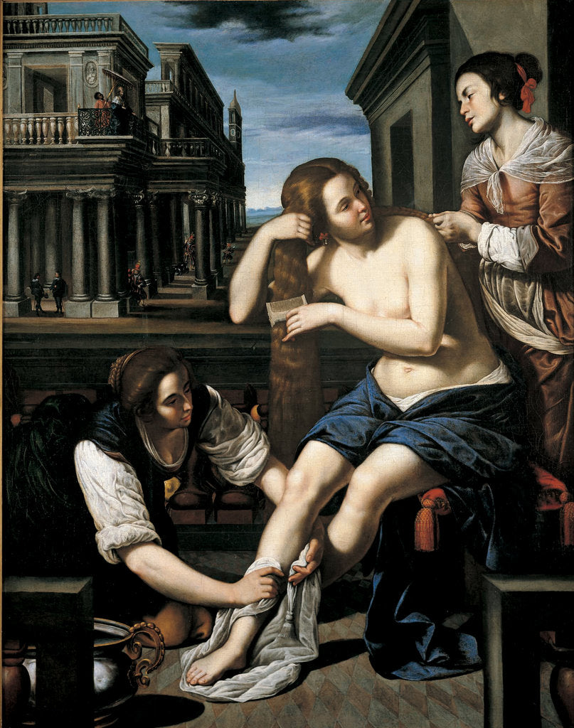 Detail of Bathsheba at Her Bath, ca 1637 by Bernardo Cavallino