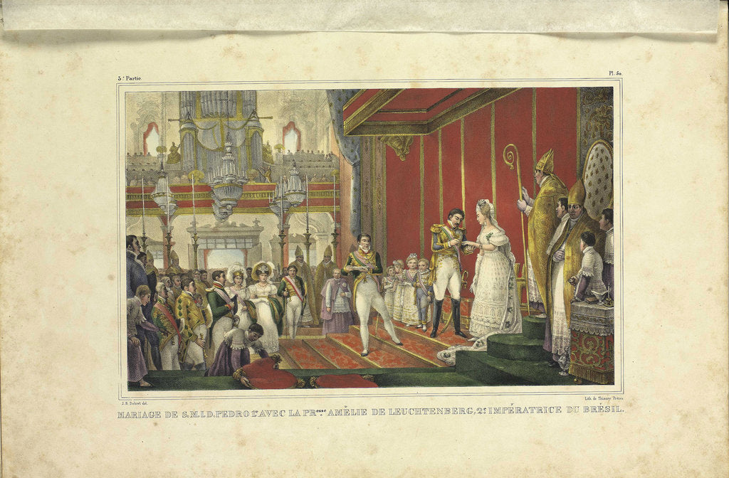 Detail of The Marriage of Amélie of Leuchtenberg and Emperor Pedro I of Brazil, 1829 by Jean-Baptiste Debret