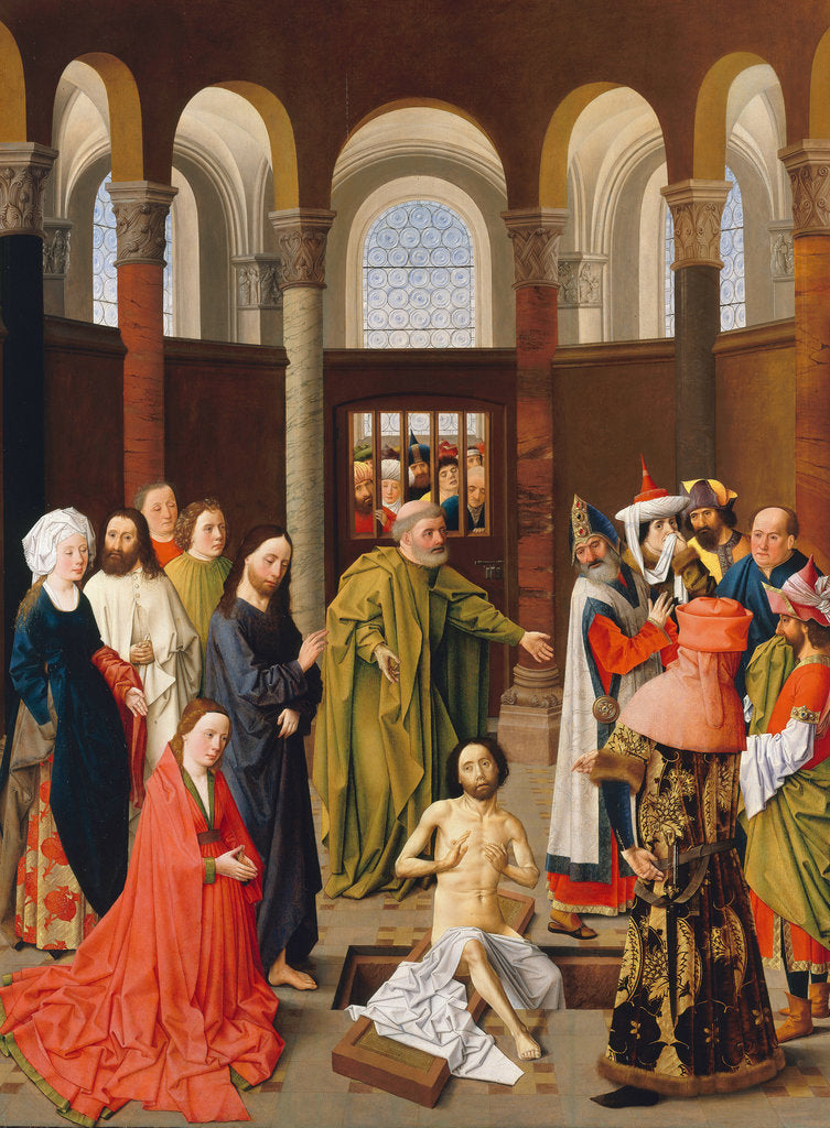 Detail of The Raising of Lazarus, ca 1455 by Albert van Ouwater