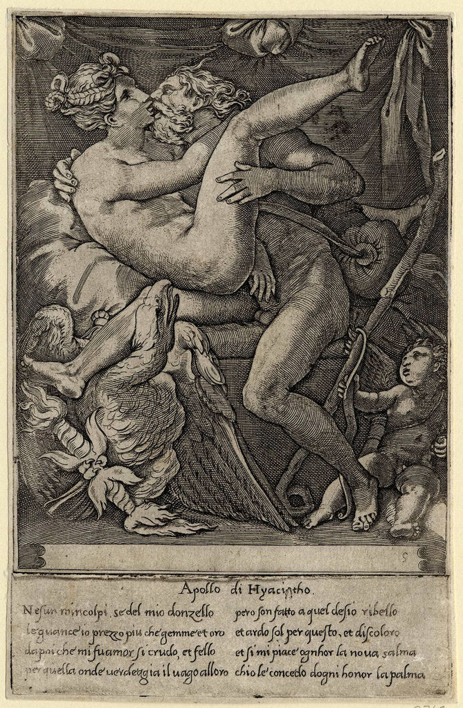 Detail of Jupiter and Mnemosyne (After Perino del Vaga), 1527 by Gian Jacopo Caraglio