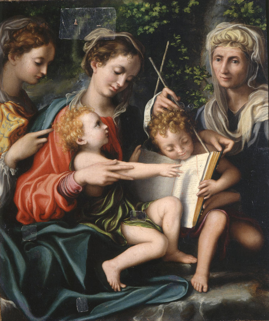 Detail of Virgin and Child with Saints John the Baptist, Mary Magdalen and Elizabeth, ca 1529 by Giorgio Gandini del Grano