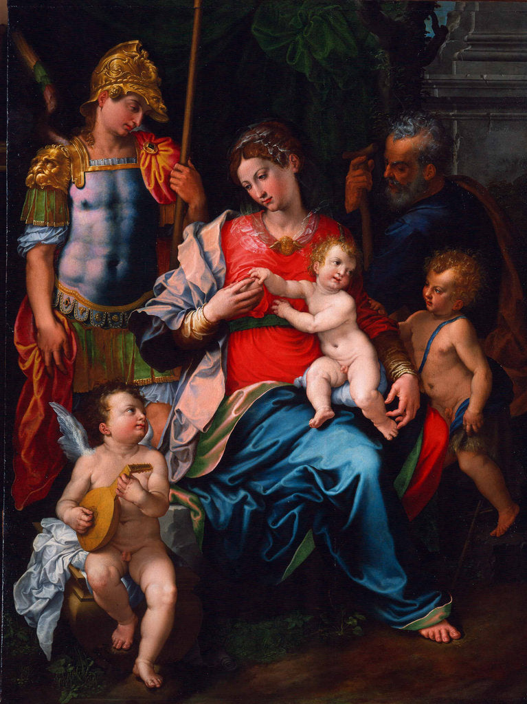 Detail of Virgin and Child with Saints John the Baptist, Michael the Archangel and Joseph, 1545 by Girolamo Sciolante da Sermoneta