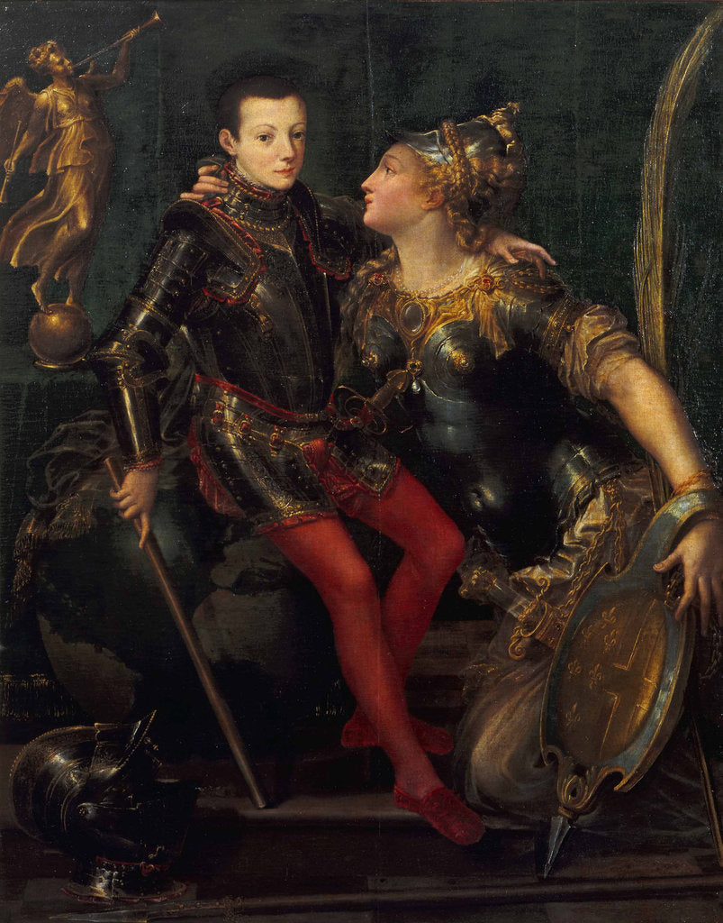Detail of Allegorical Portrait of Parma Embracing Alessandro Farnese, 1556 by Girolamo Mazzola Bedoli
