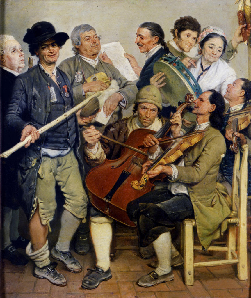 Detail of Musicians (La Scartocciata), ca 1778 by Johann Zoffani