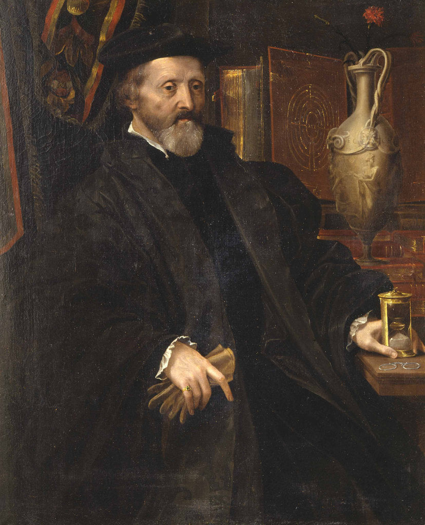Detail of Portrait of Bartolomeo Prati by Girolamo Mazzola Bedoli