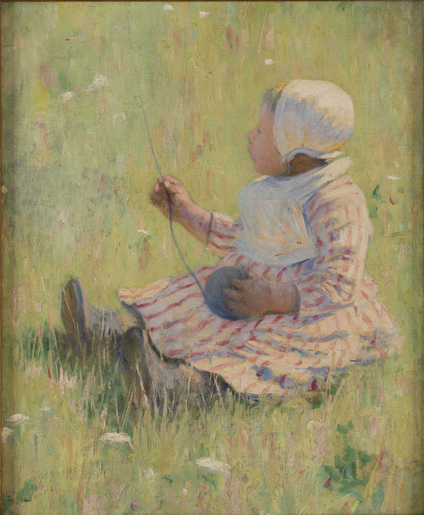 Detail of Girl playing with a ball of wool, c. 1875 by Mary Cassatt