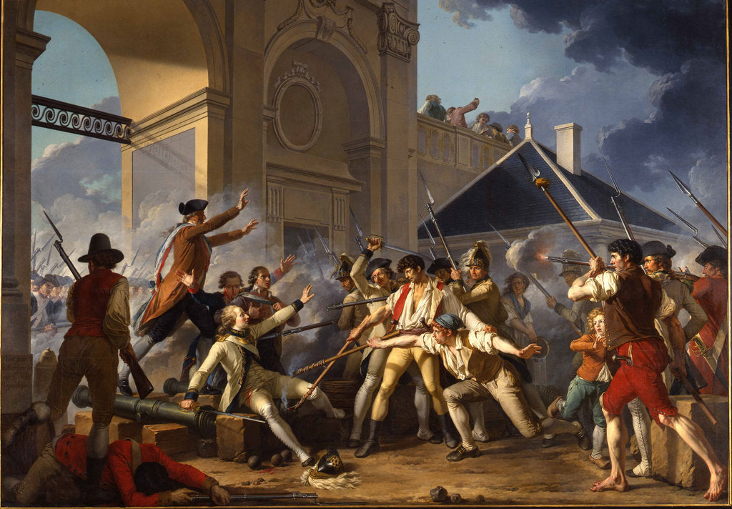 Detail of The heroic courage of the young Désilles, August 31, 1790, in the Nancy Affair, 1794 by Jean-Jacques-François Le Barbier