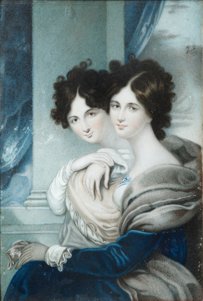 Detail of Portrait of Sisters Princesses Anna Petrovna and Ekaterina Petrovna Lopukhin by Anonymous