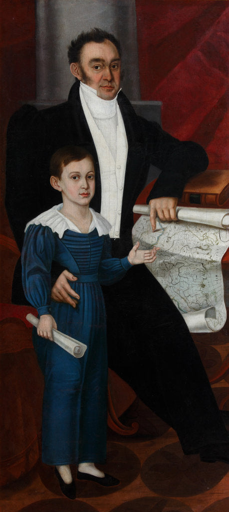 Detail of Portrait of Konstantin Rogal-Levitsky with Son Philipp, c. 1830 by Anonymous