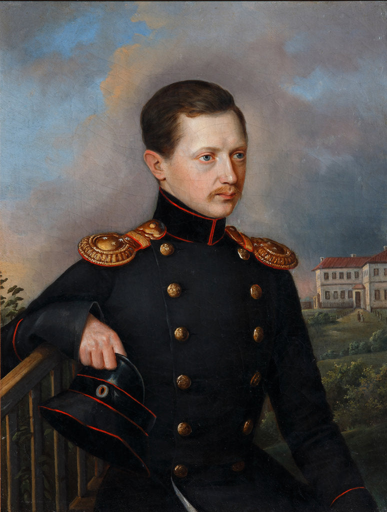 Detail of Portrait of Nikolai Semyonovich Korsakov, ca. 1849 by Anonymous