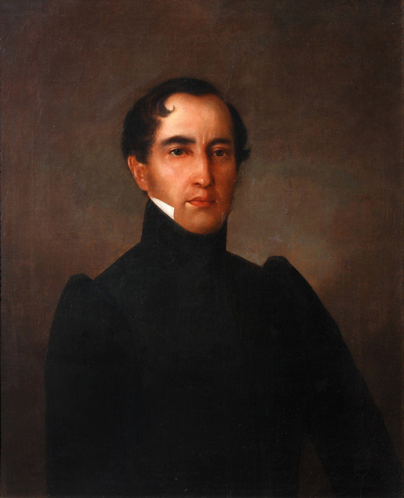 Detail of Portrait of Alexander Pavlovich Bakunin, 1832 by Yakov Streshnev