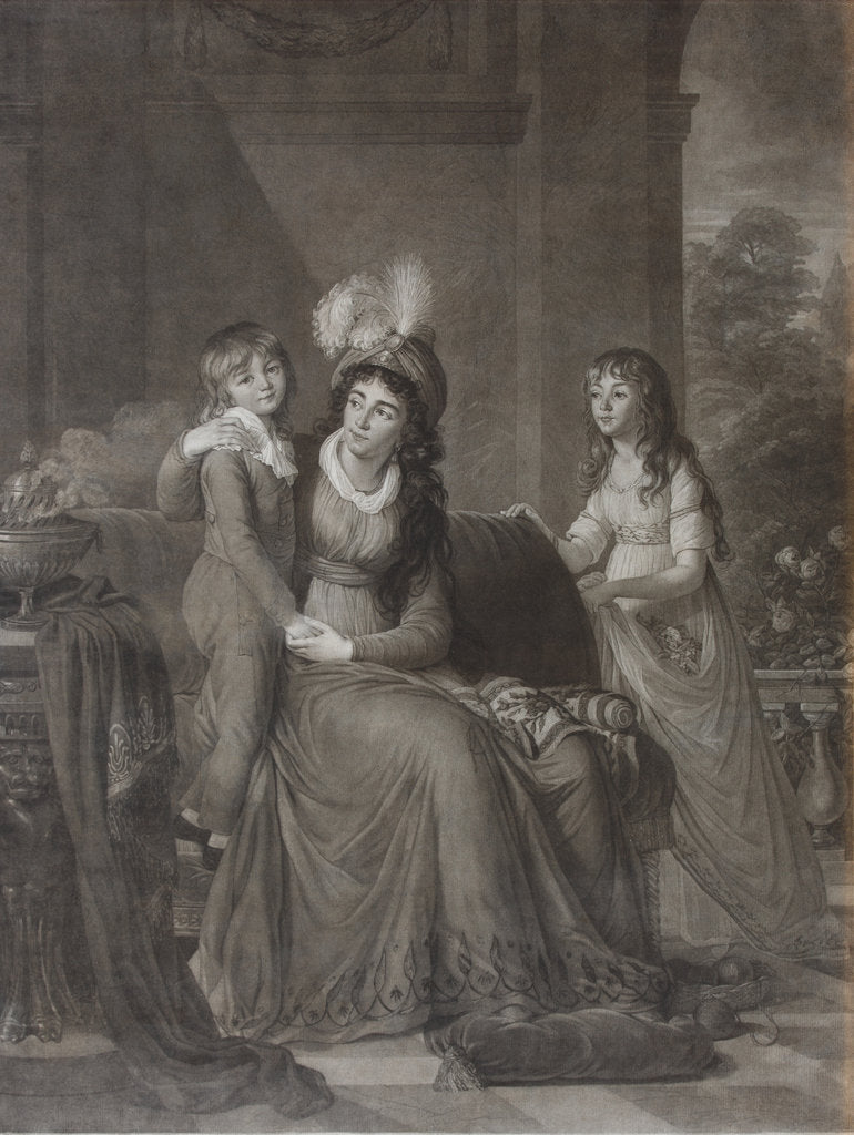 Detail of Portrait of Ekaterina Sergeevna Samoylova, née Trubetskaya with Children, 1797 by James Walker