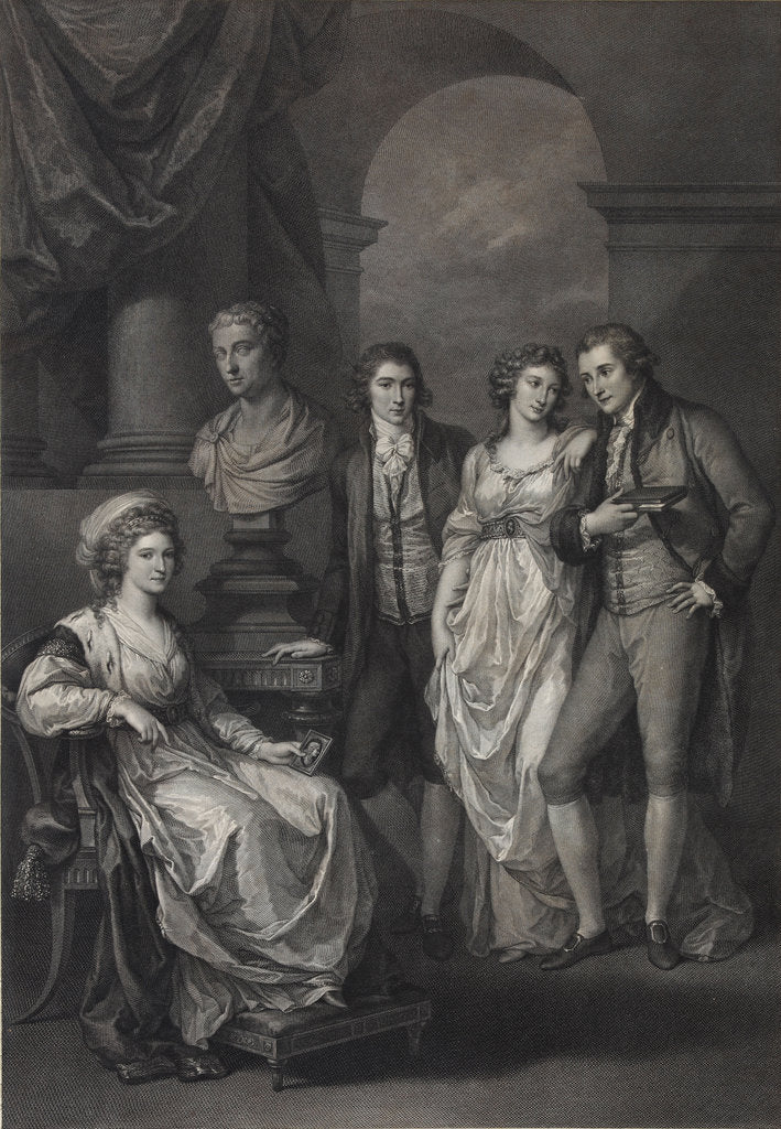 Detail of Family portrait of Catherine Petrovna Baryatinskaya, née Princess of Holstein-Beck, 1793 by Raphael Morghen