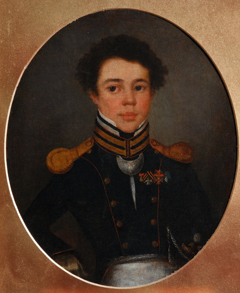 Detail of Portrait of Mikhail Ivanovich Ozerov, c. 1815 by Anonymous