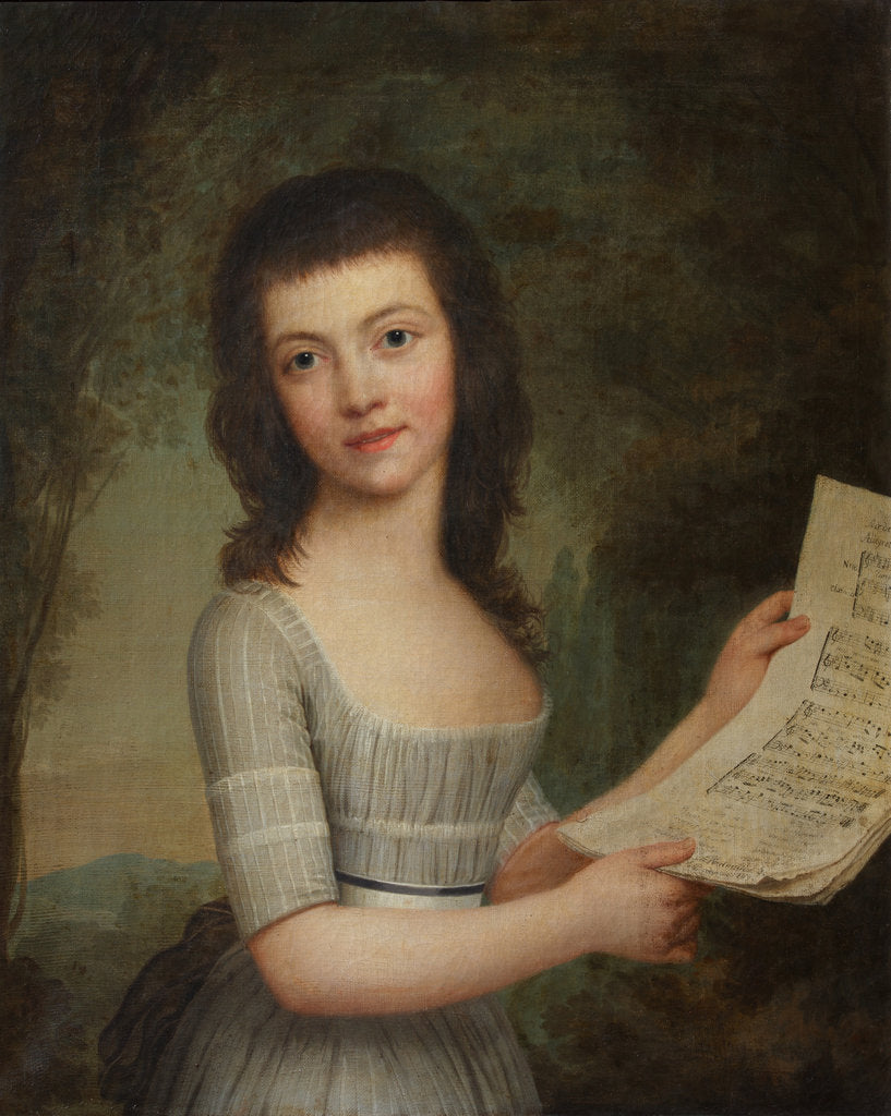Detail of Portrait of Mademoiselle Wittfooth, 1789 by Adolf Ulrik Wertmüller
