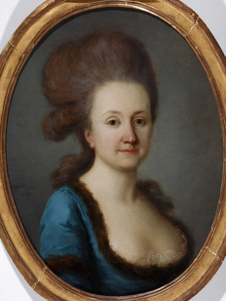 Detail of Portrait of Euphrosine Katharina von Bock, geb. von Stackelberg, 1780 by Joseph Friedrich August Darbès