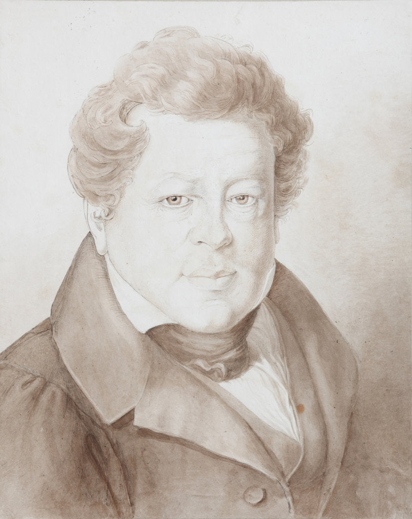 Detail of Portrait of Alexander Ivanovich Turgenev, 1833 by Georg Christian August Kestner